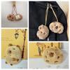 Brown Cell Phone Chain Furry Car Pendant Name Sticker Plush Pendants  Bag Decoration