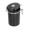 Stainless Steel Coffee Canisters with Calendar Wheel Exhaustable Coffee Jar for Home Coffee Shop