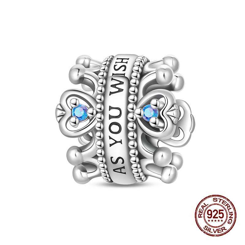 

Sparkling Copper Charms Princess Crown Pendant Fit Original Bracelets Diy Women Necklace Jewelry Birthday Gifts