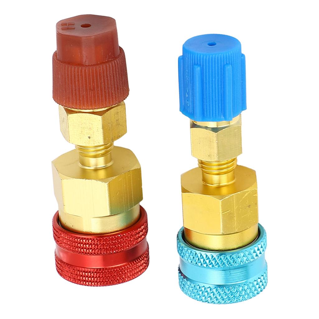 R1234yf Quick Couplers Kit Brass R1234YF to R134A Quick Coupler Adapter for Car Conditioner AC Charging