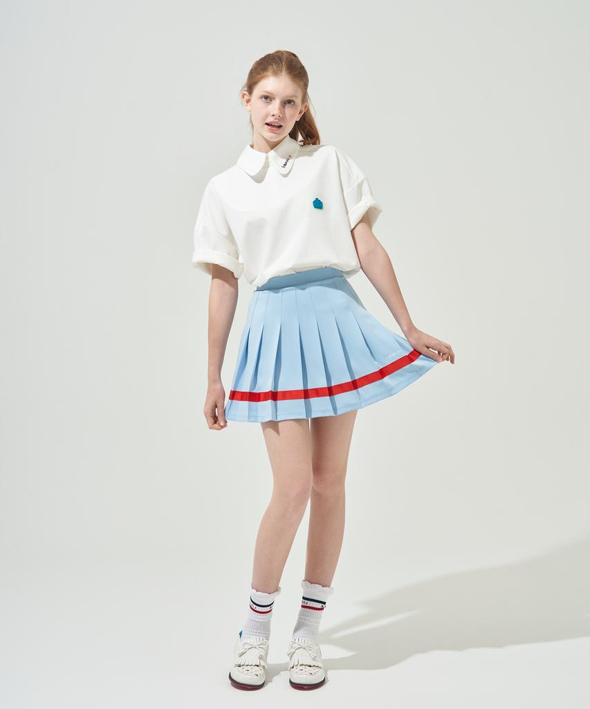 KANDINI Blue Line Pleated Skirt