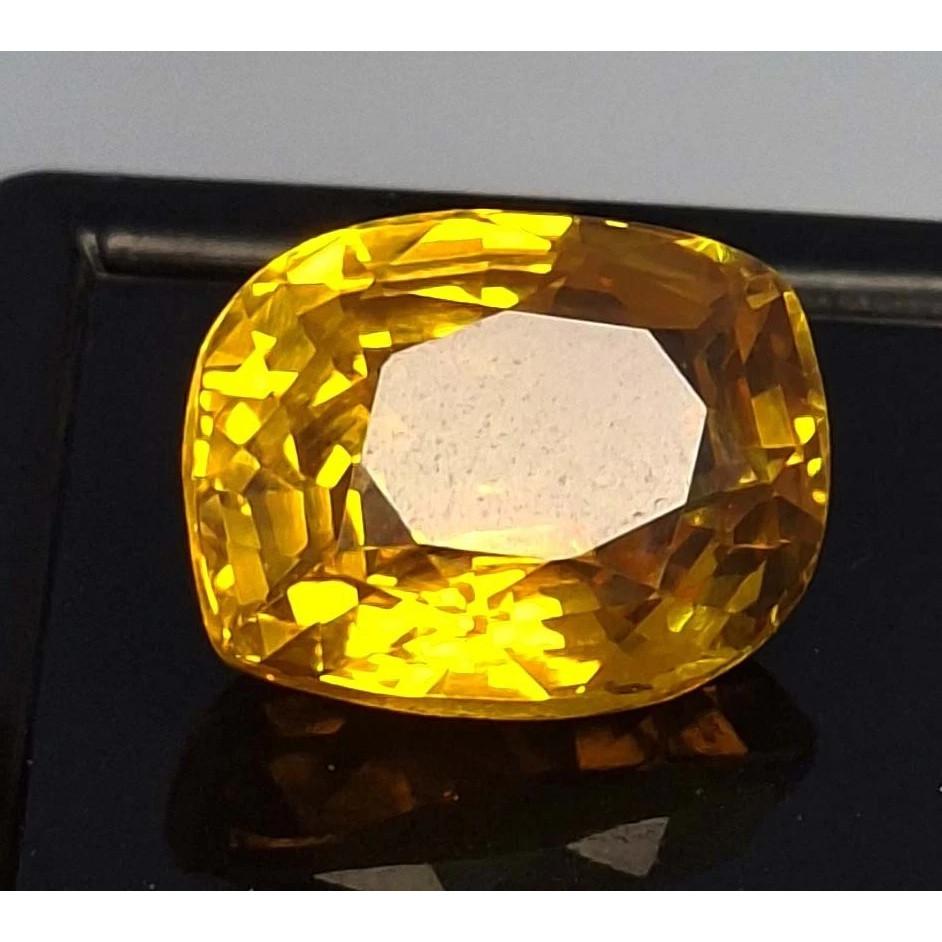 Fancy Cut Natural Yellow Sapphire 12-14 Ct Beautiful Certified Loose Gemstone