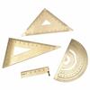 Pinza a Verniero Ottone Wengé Mini Doppia Scala Righello di Precisione Portatile Retro Portachiavi