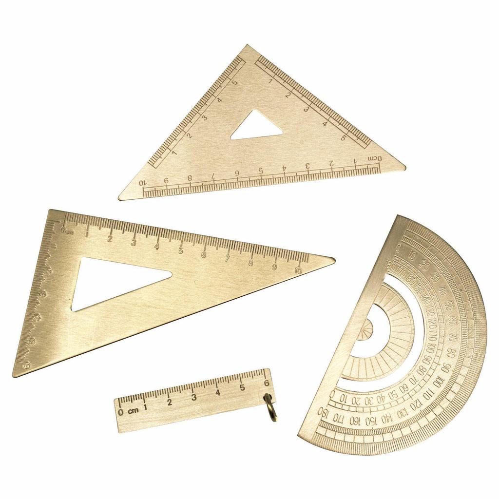 Pinza a Verniero Ottone Wengé Mini Doppia Scala Righello di Precisione Portatile Retro Portachiavi