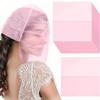 50/100Pcs Disposable Makeup Protector Hoods Breathable Cosmetic Beauty Masks For Bridal Party Wedding Travel Daily Makeup
