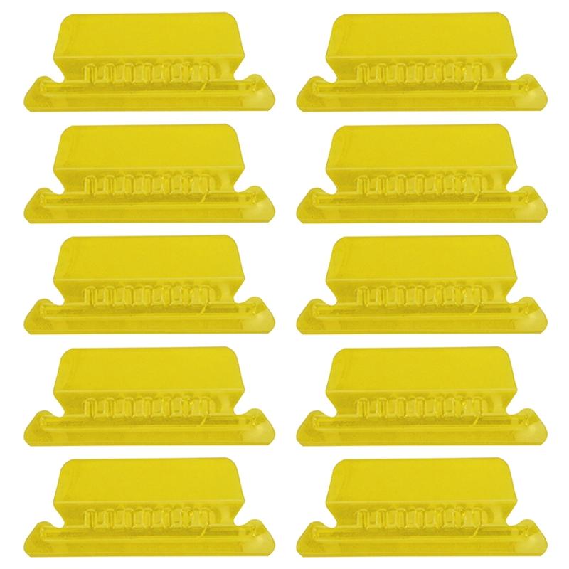 10 Pieces File Folder Tabs Clear Colored Hanging Folder Tabs with Inserts for Hanging Folders 2 Inch Plastic Folder Tabs