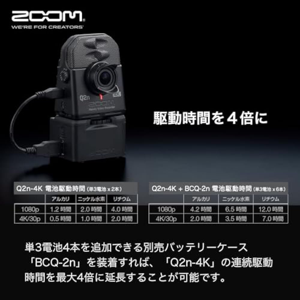 Zoom Zoom Q2n-4k 4K Video Camera Music Recorder Live Streaming Performance Video Shooting with XY...