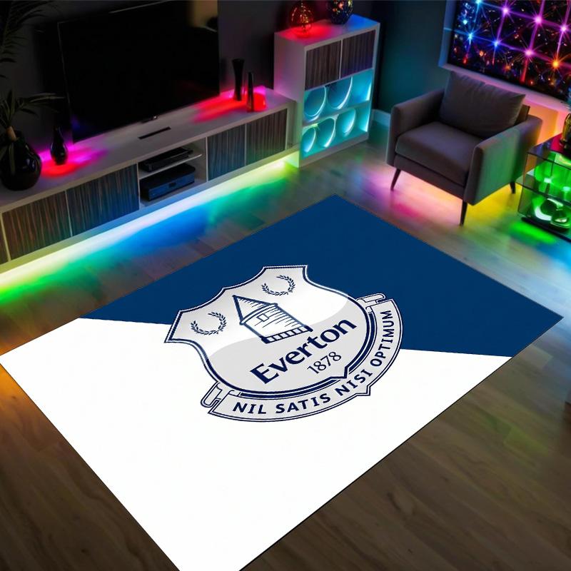 Everton Football Design Crystal Velvet Carpet Cozy Non?Slip Printed Rug For Bedroom Living Room Entrance