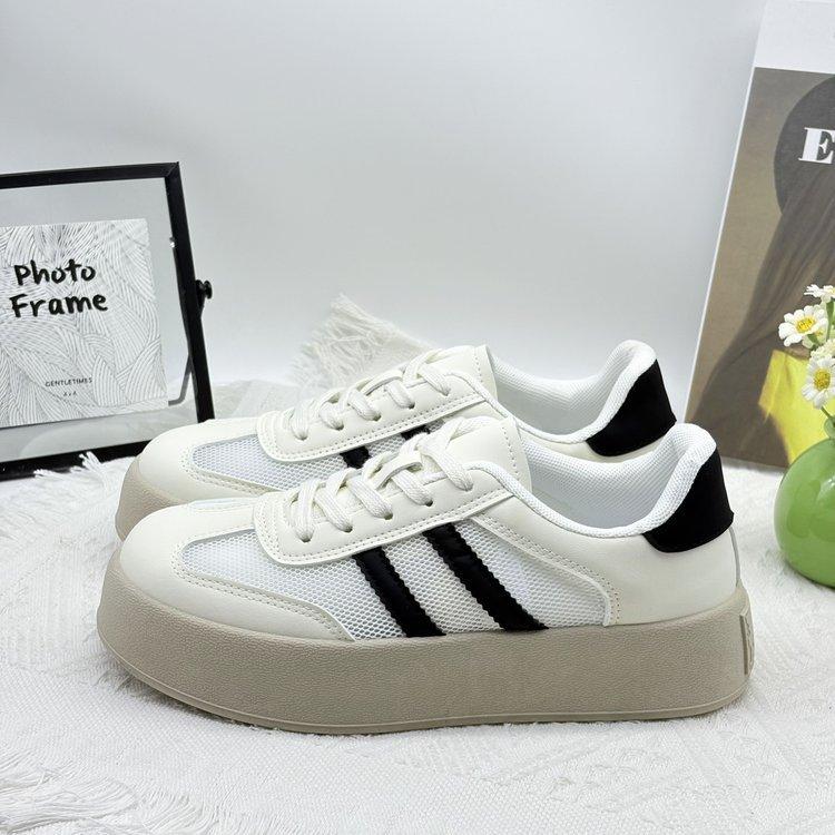 Summer popular mesh German training shoes women's 2025 new muffin platform white shoes classic sports shoes casual board shoes
