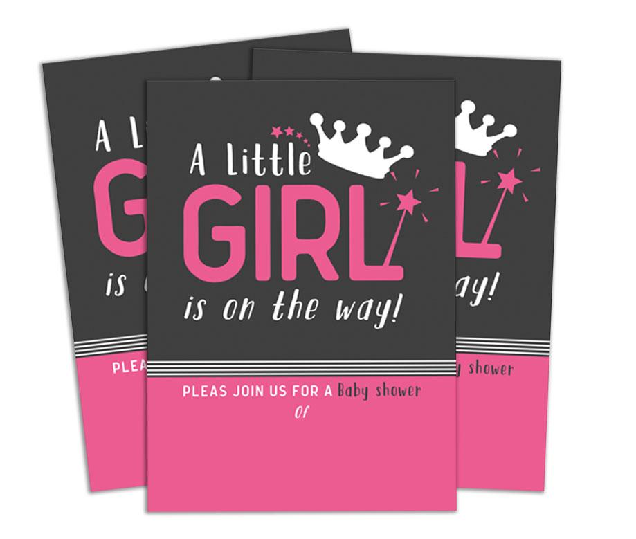 Darling Souvenir Baby Shower Invitation Card 28 Pcs Fill or Write In Blank Invites Printable Party Supplies