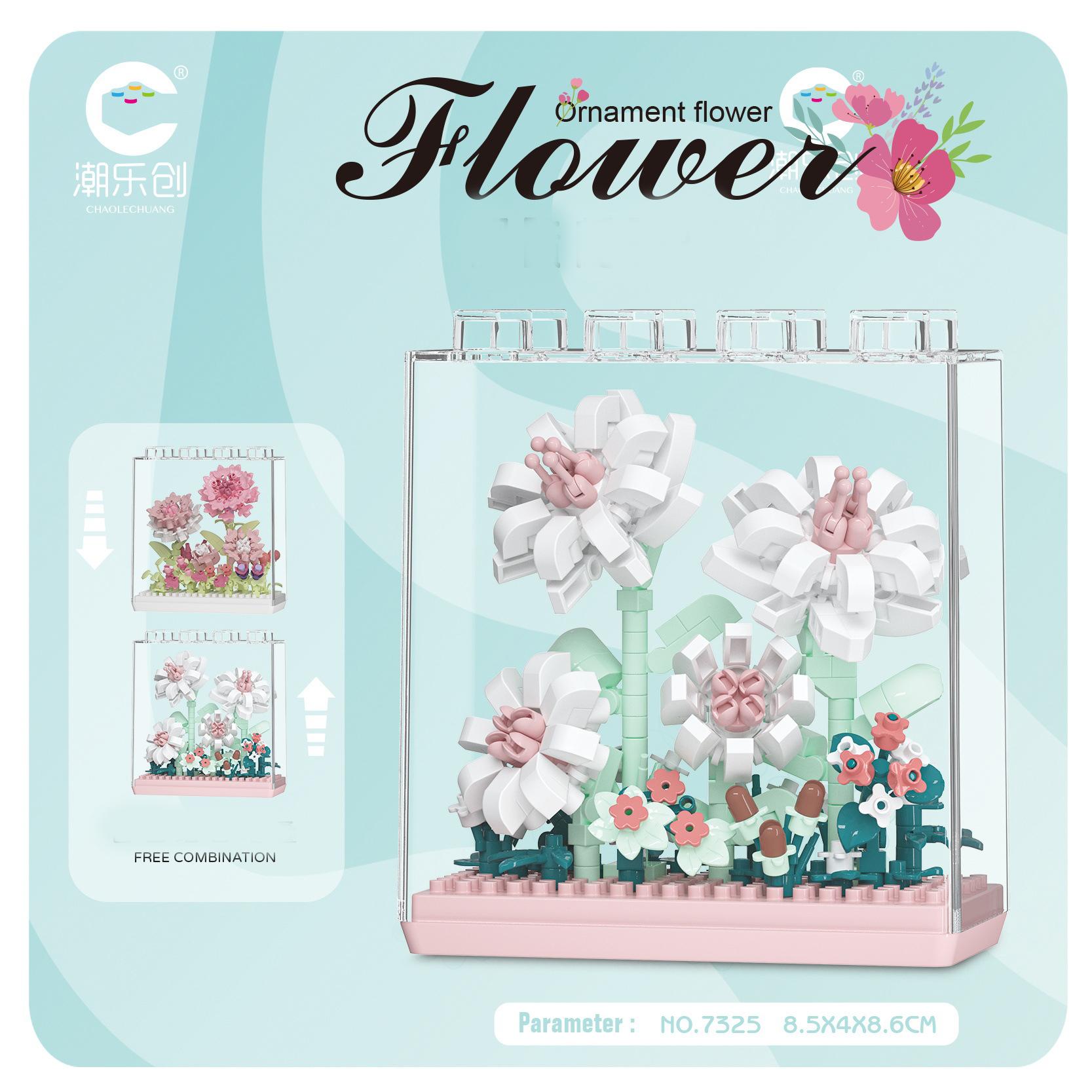 

Совместимо с конструктором LEGO Building Blocks Flower Potted Plants Series Dreamy Flower Box Сборка головоломки Игрушка-подарок на день рождения для женщин