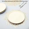5 Stück Tischsets - Elegantes gepresstes rundes Blattdesign, langlebig & dekorativ für Weihnachten, Tischdeko | Elegante Tischdekoration