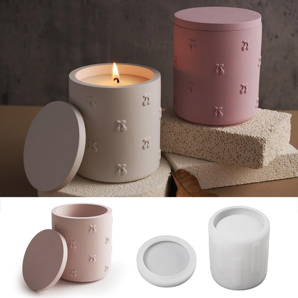 Retro Styles Silicone Container Mould for Craft Jewelry Holder Candle Jar Glossy Exterior Designs