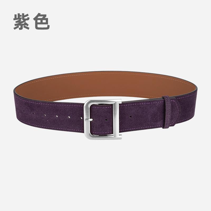 

Ремень женский из матового бархата с D-образной пряжкой из сплава и джинсовой юбкой из высококачественной кожи для женщин 105cm