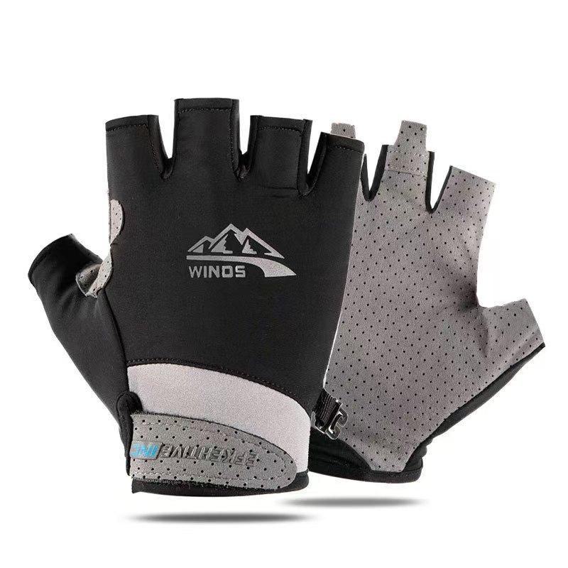 Summer Cycling Gloves for Men and Women with Half Fingers Exposed Sun Protection Thin Breathable Non-slip Touch Screen Outdoor Sports Cycling Fishing