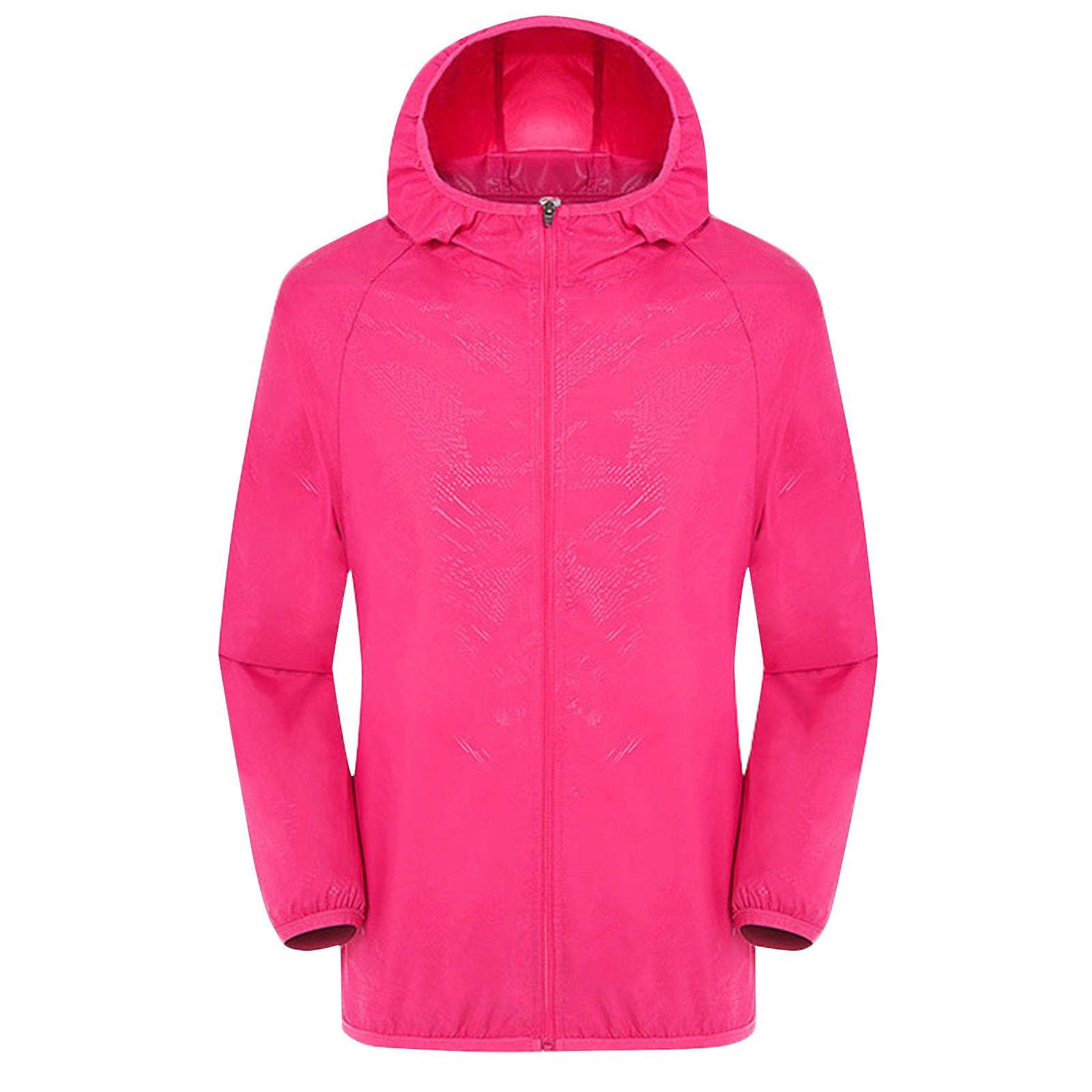 

Унисекс однотонная водонепроницаемая солнцезащитная складная сверхлегкая ветровка XXL