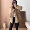 White goose down tooling jacket down jacket women's outdoor short waterproof loose waist pie to overcome European goods