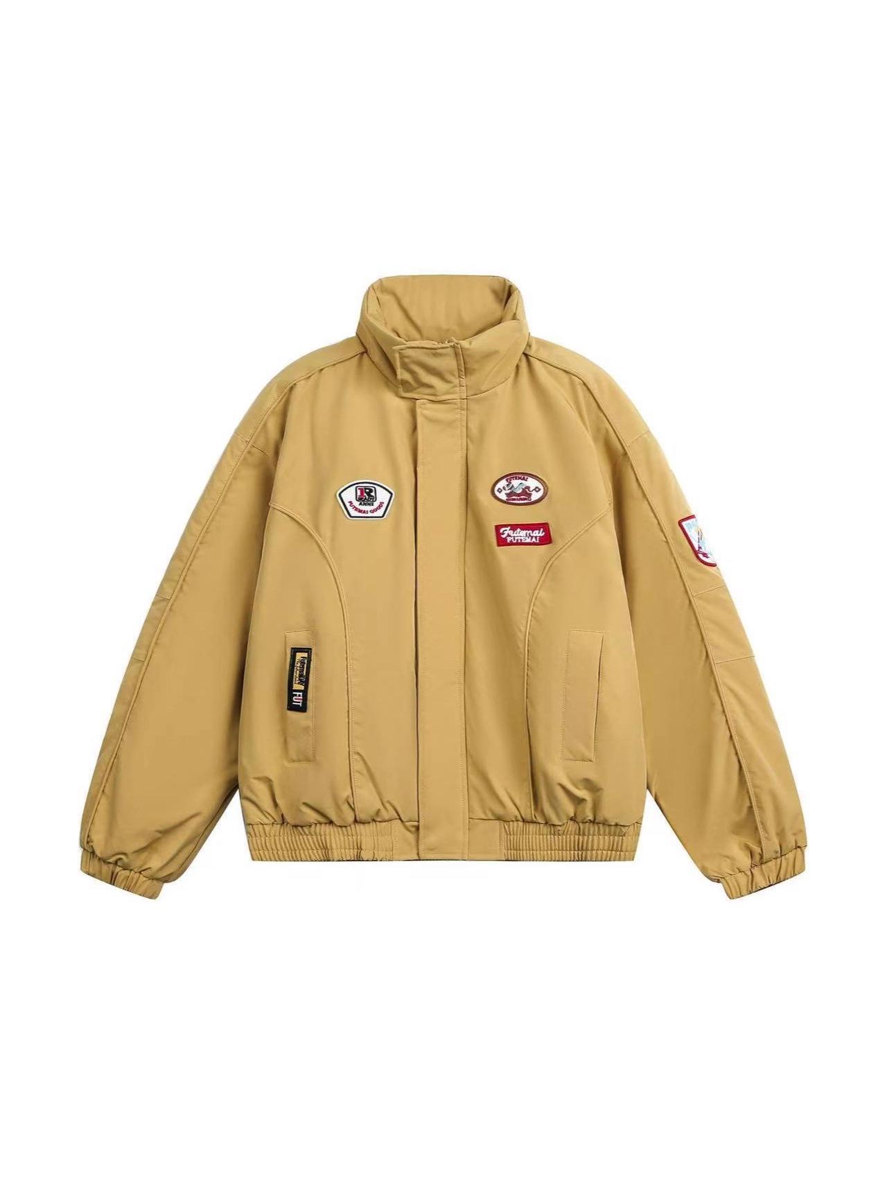 

XXL 300 Jin Unisex American Baseball Jacket for Autumn & Winter - Trendy, Loose-Fit Cotton Padded Jacket XL жовтий