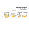 Ingemark 4Pcs/Set Creative Smooth Surface Irregular Open Rings Women New Trend Goth Adjustable Rings Suitable for Daily Jewelry
