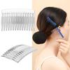 15-Tooth Flat-Head Transparent White Comb for Bangs, 7cm Flyaway Hair, DIY Accessory