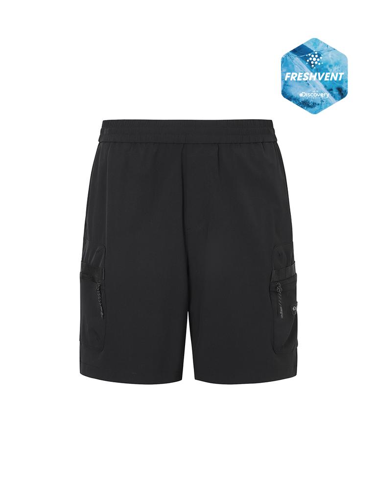 DISCOVERY EXPEDITION Freshvent Men'S Semi-Loose Cargo Shorts (Black)