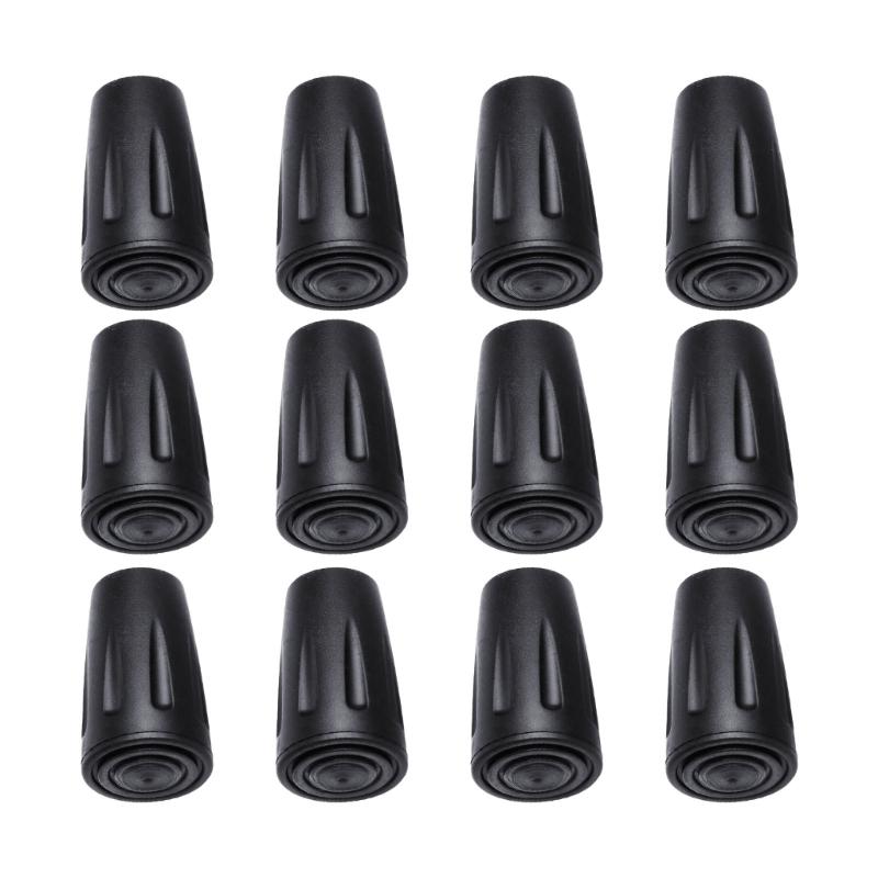 12lots Wear Resistant Stick Pad Walking Stick Asphalts Pad Walking Stick Head Outdoor Walking Gears