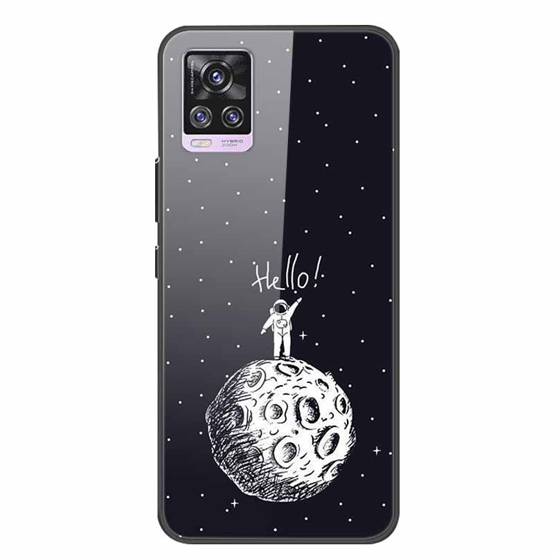 For Vivo V20 Pro Phone Case V 20 Pro Soft Bumper Tempered Glass Hard Back Covers Cases For Vivo V20 Pro Case 6.44" Coque Fundas
