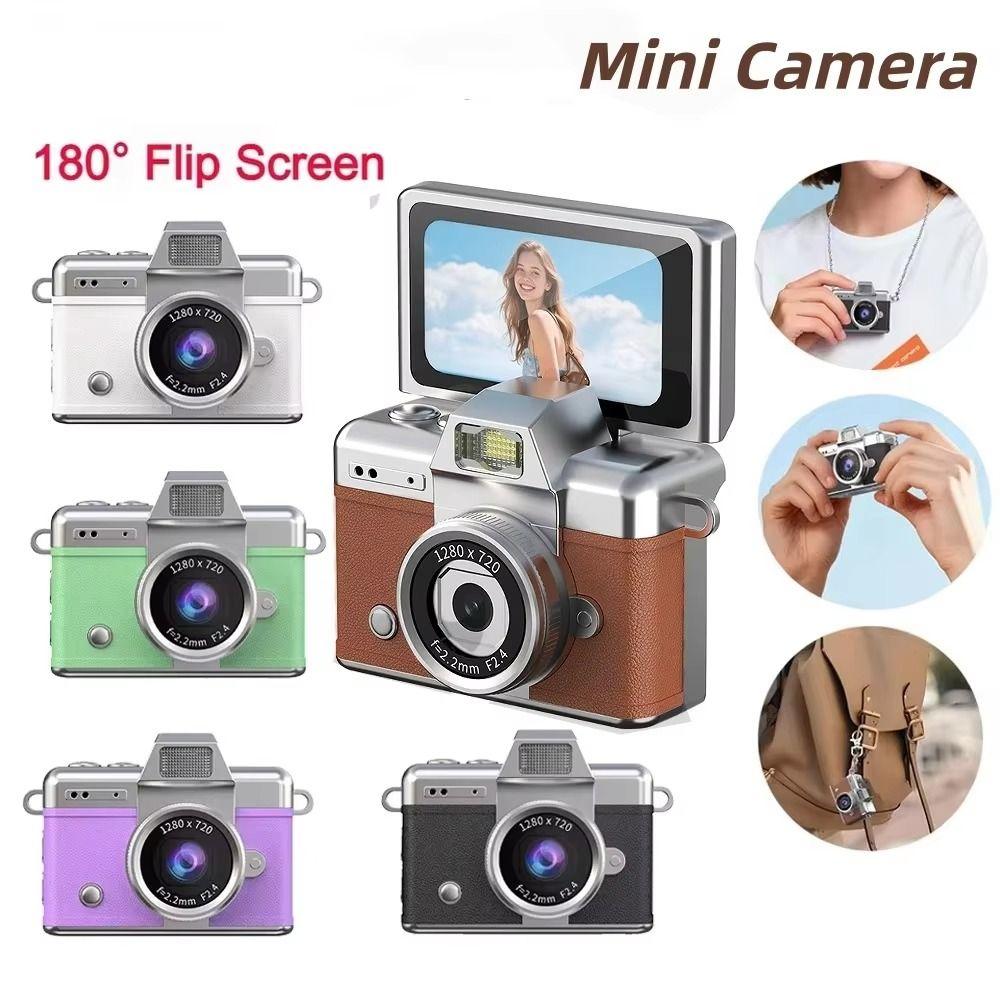 1.47 Inch Screen Retro CCD Mini Digital Camera 180° Flip Screen Flip Screen Camera Outdoor Travel