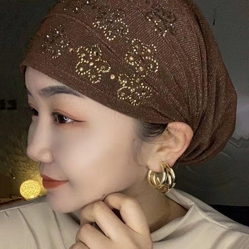 Summer Breathable Lace Turban Cap For Women Hair Cover Hat Head Wraps Bonnet Muslim Hat Headscarf Elastic Full Cover Headwear