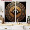 2Pcs Egyptian Eye of Horus Gold Blue Tutankhamun Print 2D Flat Curtains for Living Room Bedroom Home Decor