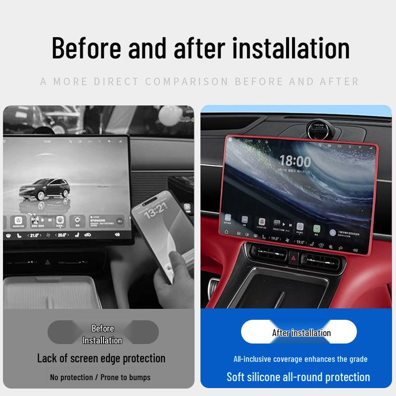 AITO M7 Navigation Screen Protector: Silicone Edge Cover for 26 Models