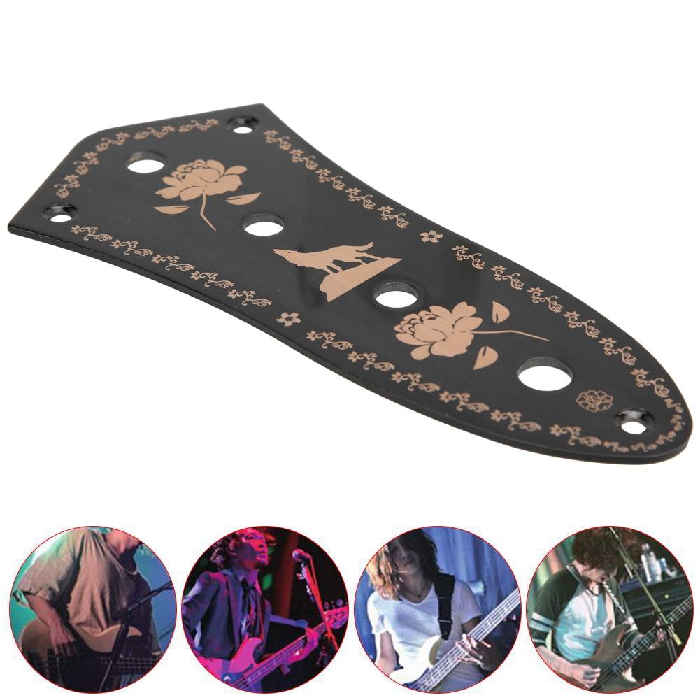GE103 Metal Control Plate JB Style Bass Guitar Black Retro Type Control Panel