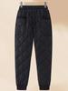 2025 Autumn/Winter Warm Elastic Waist Cotton Pants for Middle-Aged & Elderly Women - High Waist Slim Fit