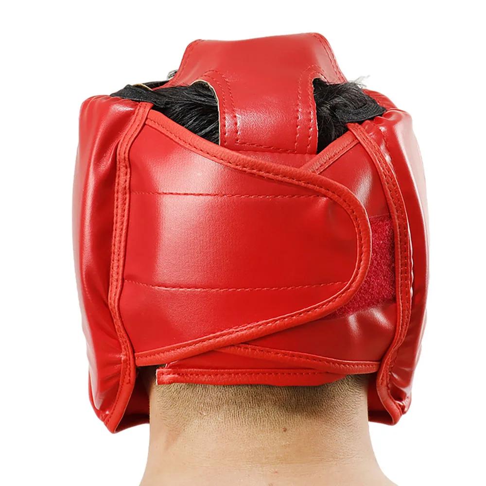 Boxing Helmet Muay Thai Headguard Protective Gear Taekwondo Training Sports Leather MMA Safety Helmet Adult Child Unisex