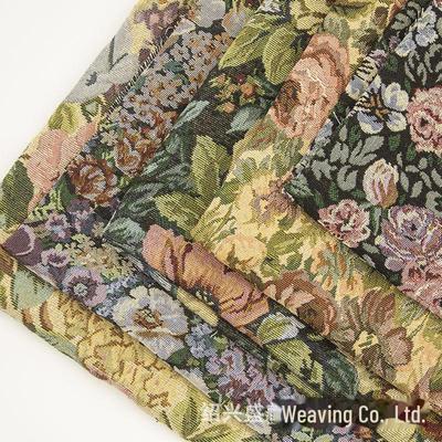 250G Ethnic Style Floral Jacquard Polyester-Cotton Fabric