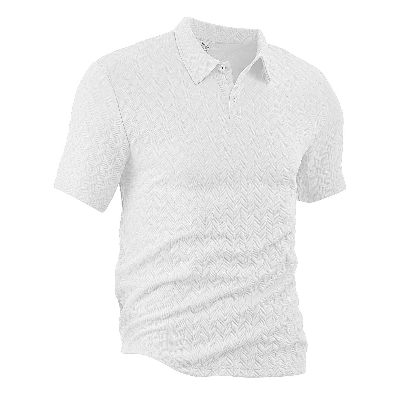 

Мужская летняя рубашка с короткими рукавами из тонкой токопроводящей, впитывающей пот свободной однотонной ткани L белый