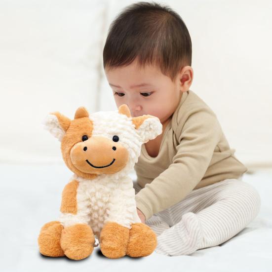 Cartoon Cow Doll Sitting Standing Chinese Zodiac Cow Plush Doll Cow Stuffed Animal Toy Birthday Gift