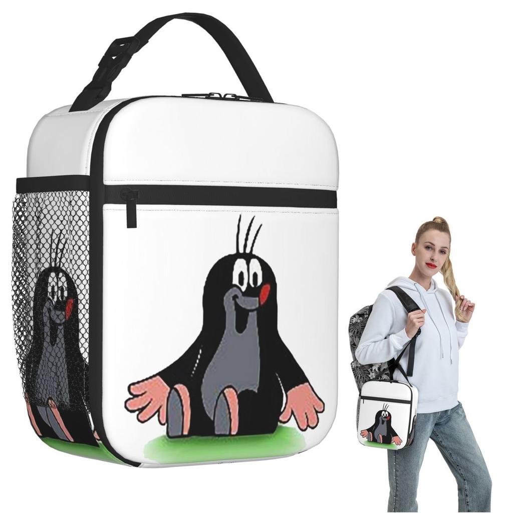 Mole Happy Krtek Insulated Lunch Bag for Women Kids Leakproof Food Boxes Thermal Lunch Box Tote