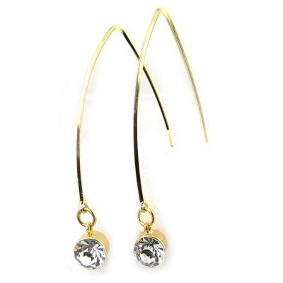 [N3171] - Golden White 'Sissi' Designer Earrings