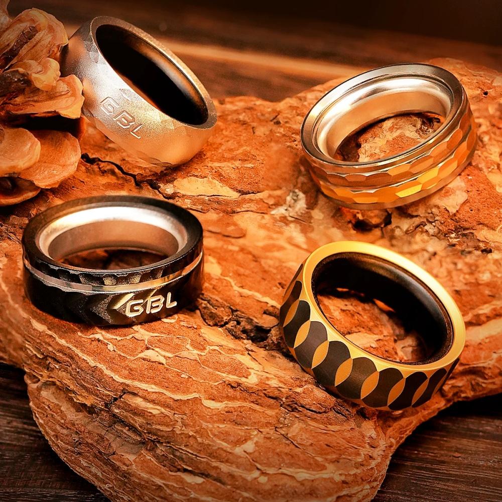 1pc Exquisite Ratchet Magnetic EDC Fidget Ring Toy Ultra Thin Ring Aluminum Fashion Jewelry Stress Relief Toy for Adult Gifts