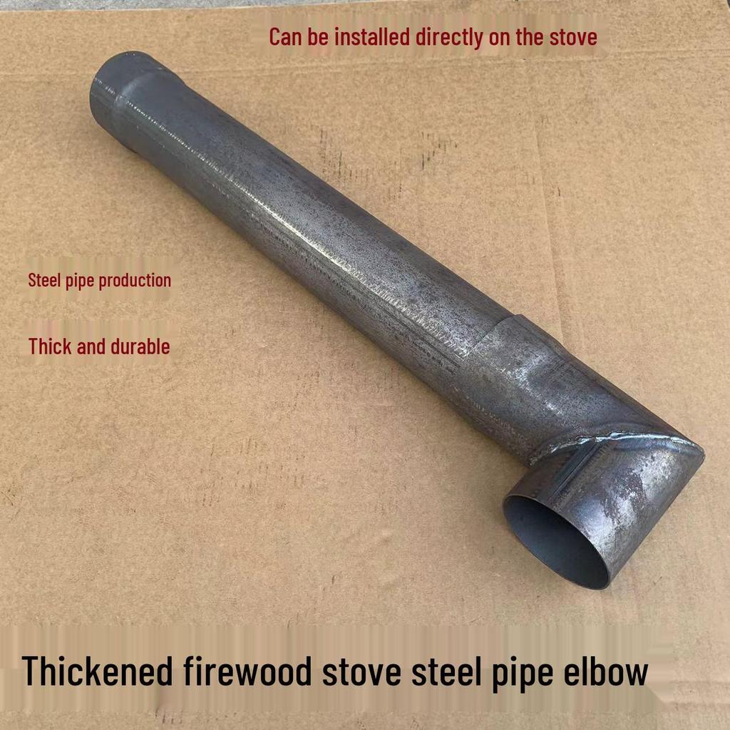 Thickened Steel Elbow for Wood Stove Smoke Outlet Bend Pipe Conversion