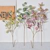 10pcs Silk Money Leaves Simulation Green Plants Floral Auditorium Decoration Artificial Belt Fruit Round Leaf Eucalyptus Branch