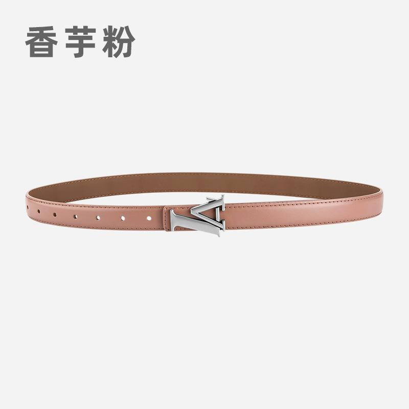 Alloy Alphabet Board Buckle Leather Belt Women'S Premium Pants Belt Women'S