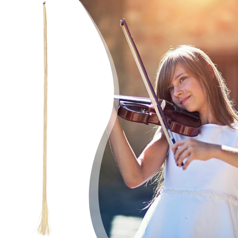 1 Hank Violin Bow Horse Hair Unbleached Replacement Violin Bow Hair White Violin Bow Hair for 4/4 3/4 1/2 1/4 1/8 Bow