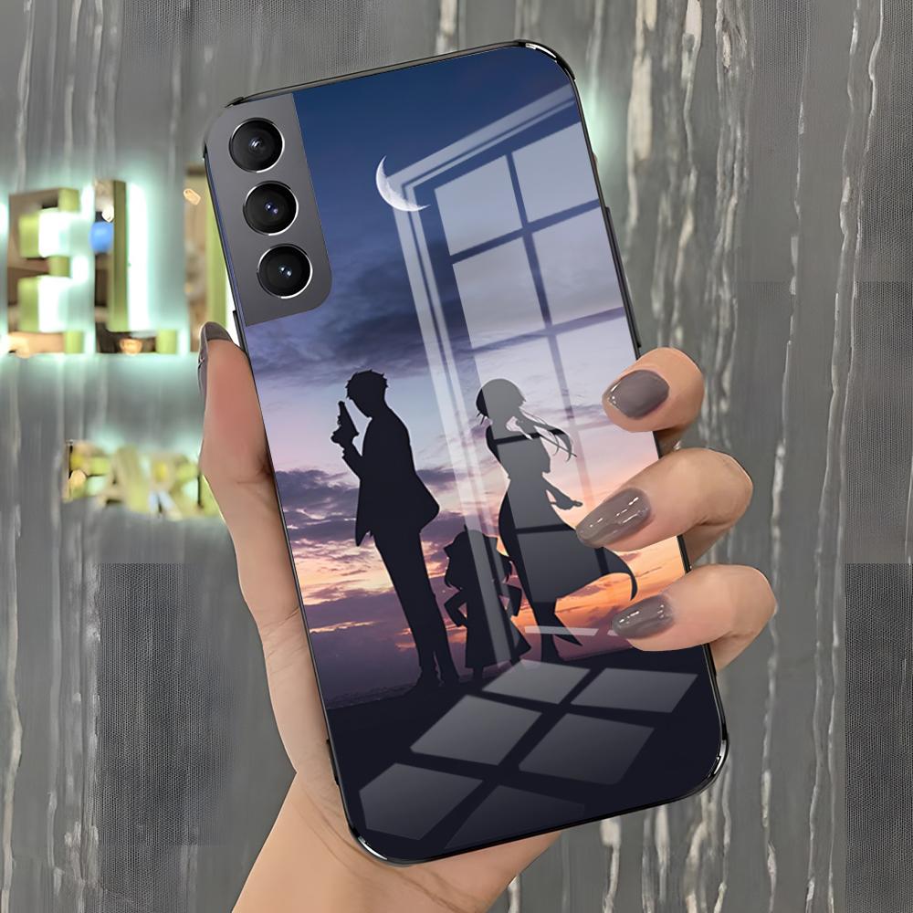 S-Spy X Family Phone Case For Samsung S26 S25 Plus S20 S20 Plus S22 Ultra S23 FE S21 Plus S21 Ultra Glass Cover
