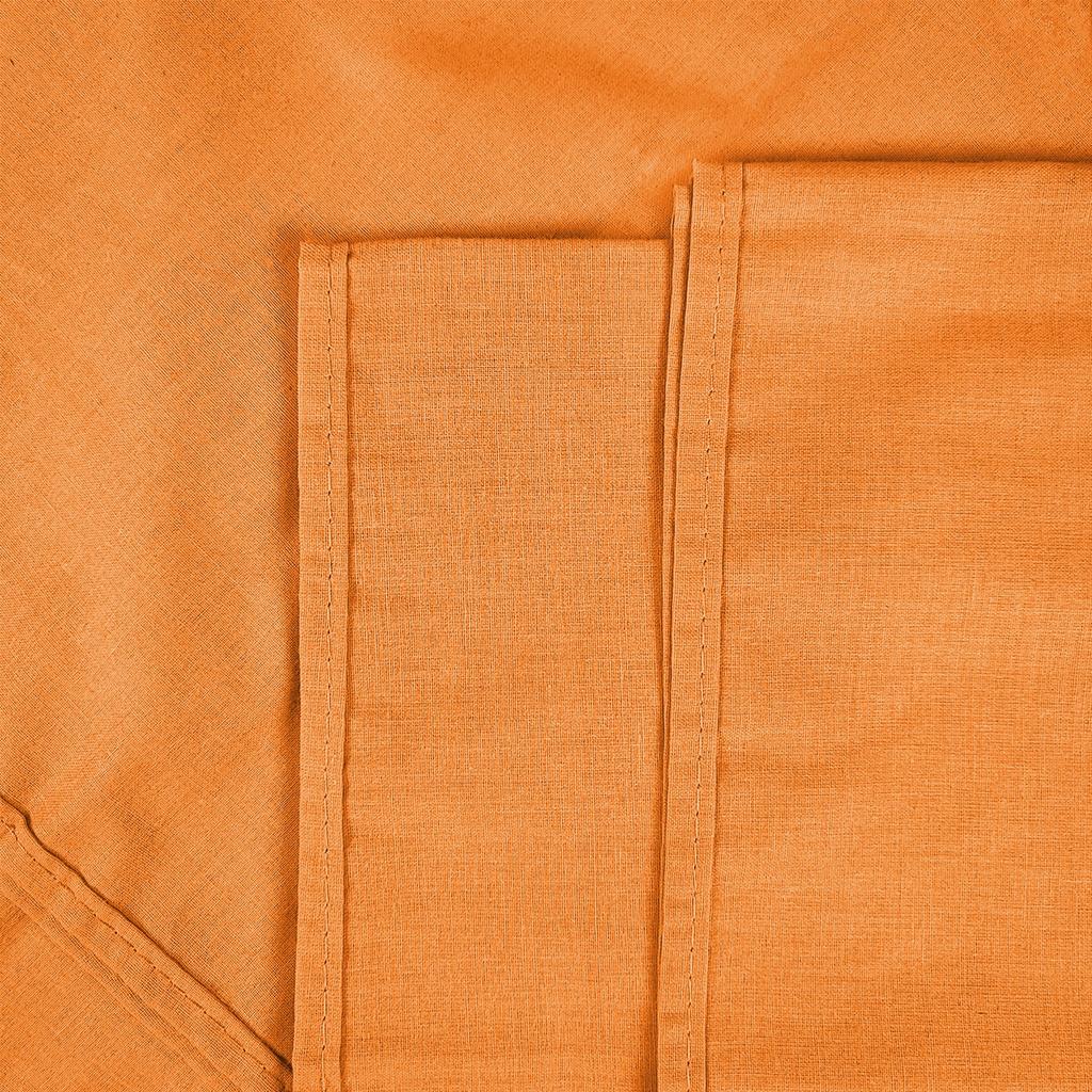 Fitted Sheet COTTON 160 x 210 Orange Soft Polish