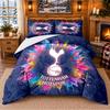 Spausdintas 3 dalių patalynės komplektas Tottenham Hotspur rašto paklodė, pagalvės užvalkalas miegamojo dekoravimui