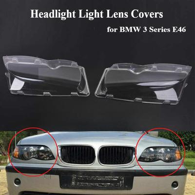 Car Headlight Lamp Cover Clear Light Lens Cover for BMW 3 Series E46 318i 320i 325i 4 Doors Sedan 2002-2005