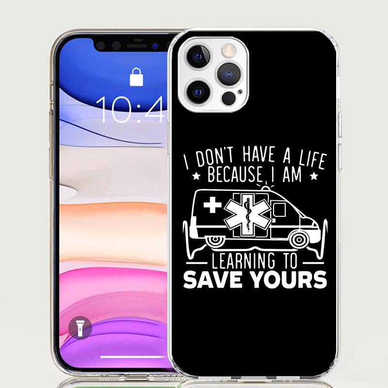

EMT EMS Medical Rescue Phone Case For iPhone 17 Air 16 15 Plus 11 14 Pro Max 13 Mini 12 7 8 + SE Pattern Art Customized Cover 17 iPhone 13 Pro Max