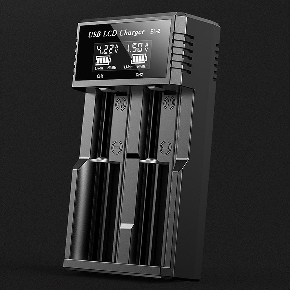 USB LCD baterie Chytrá nabíječka 1/2 sloty Duální pro 18650 3,7V dobíjecí lithiovou baterii Pro 1,2V NI-MH AA / AAA baterii